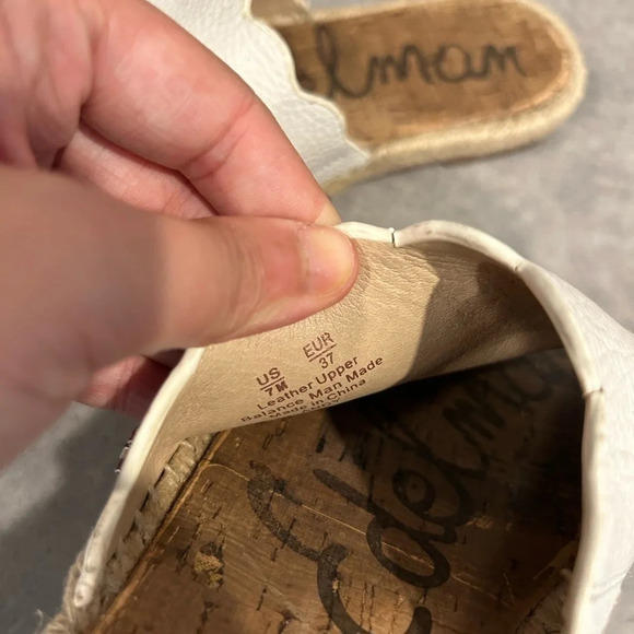 Sam Edelman Andy Women’s White Slides - Picture 6 of 6